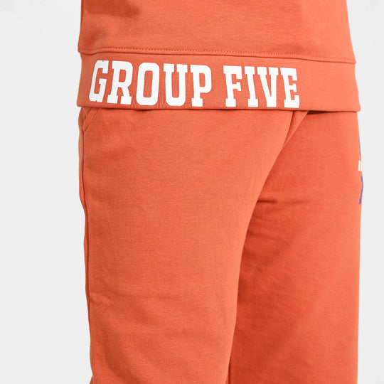 Boys Jersey/Terry 2 Piece Suit - Orange