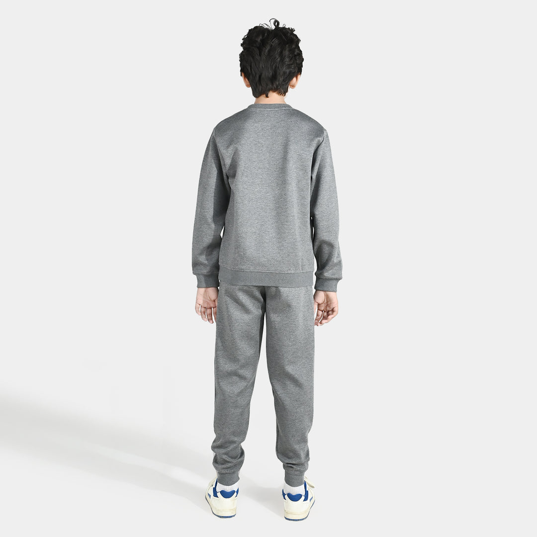 Boys Cotton Interlock 2 Piece Character-GREY