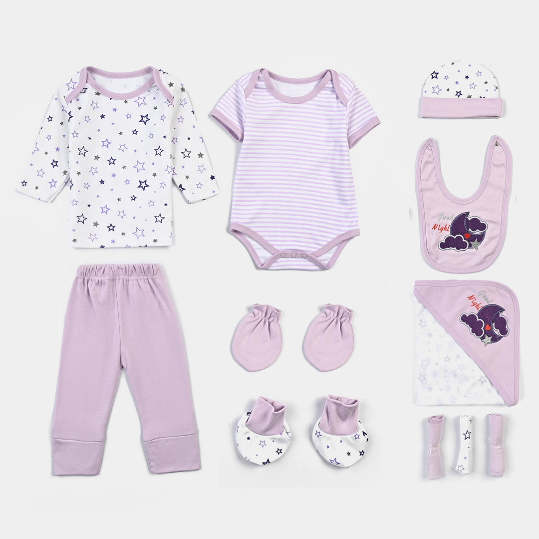 Baby Infant Starter Set 11 Pcs Star-Purple