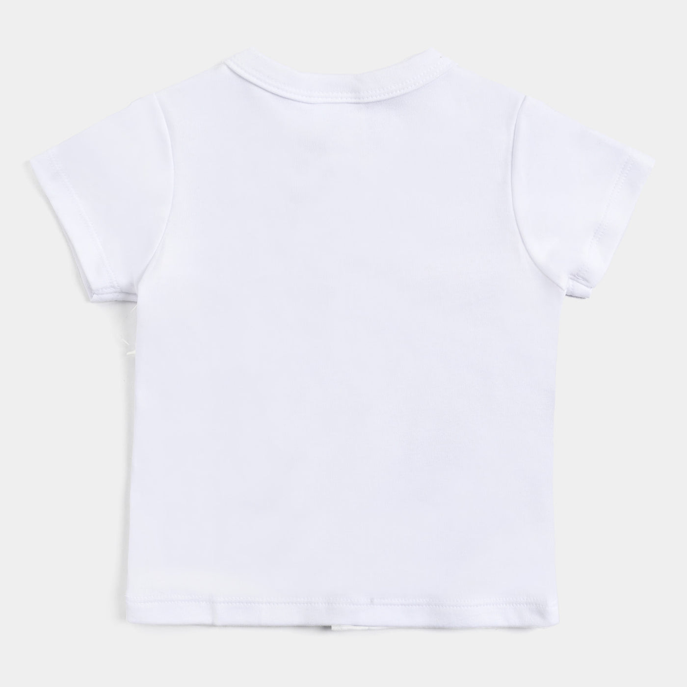 Infant Girls Cotton Interlock 3PCs Set -White/Grey
