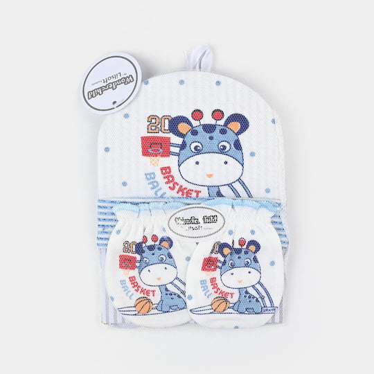 Baby Cap+Mitten+Socks Set