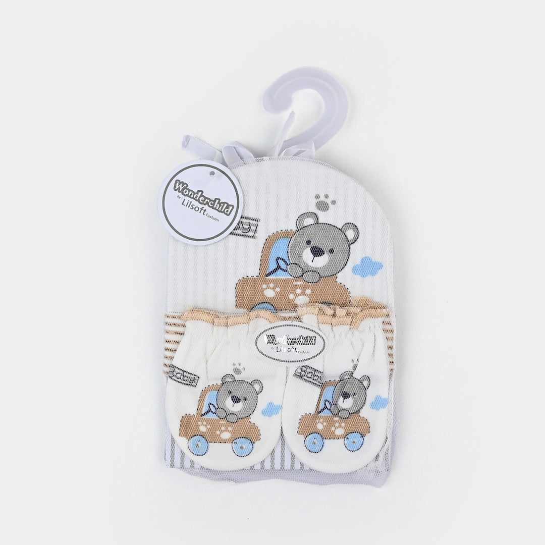 Baby Cap+Mitten+Socks Set
