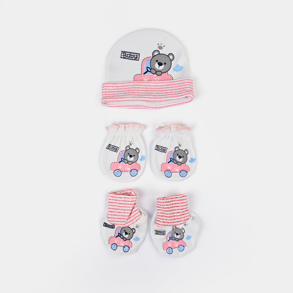Baby Cap+Mitten+Socks Set