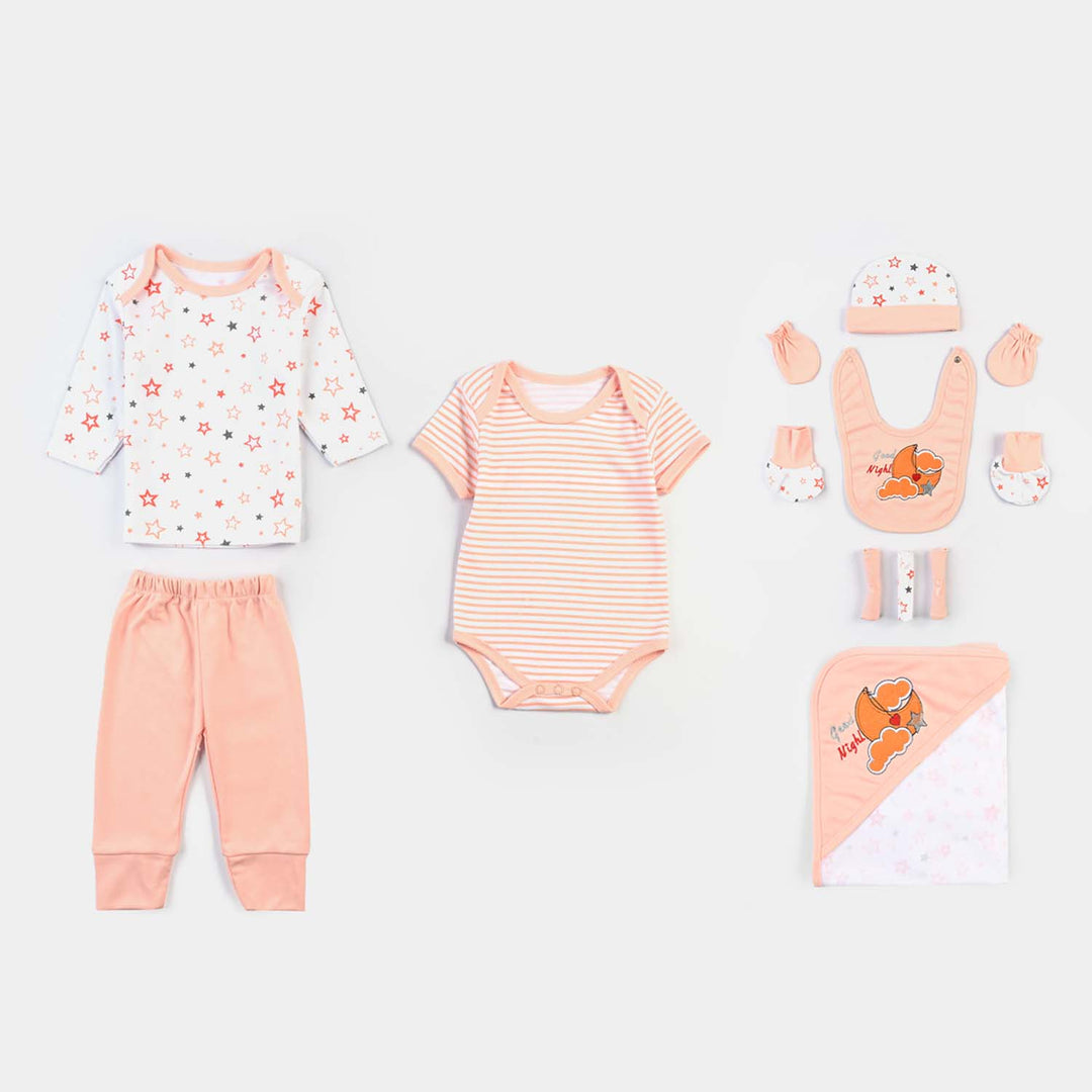 Baby Infant Starter Set 11 Pcs Star-peach