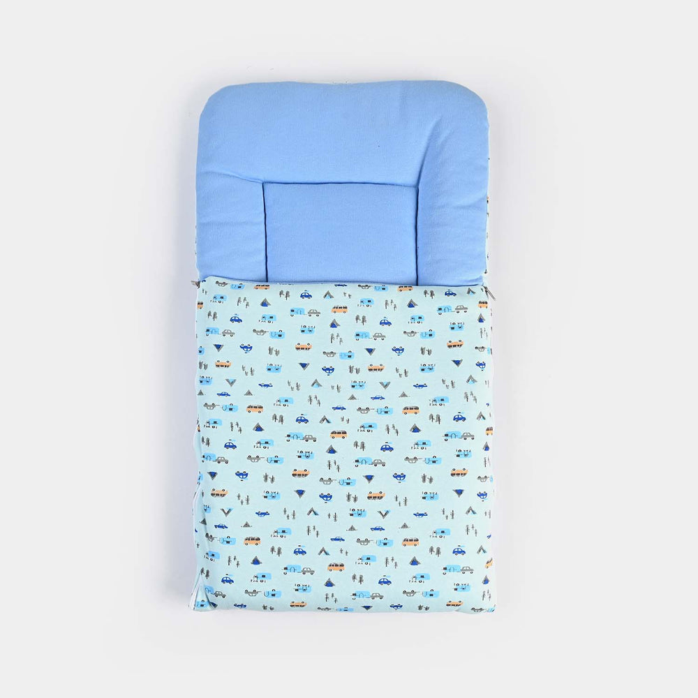 Baby Carry Nest Printed -Blue Small Car