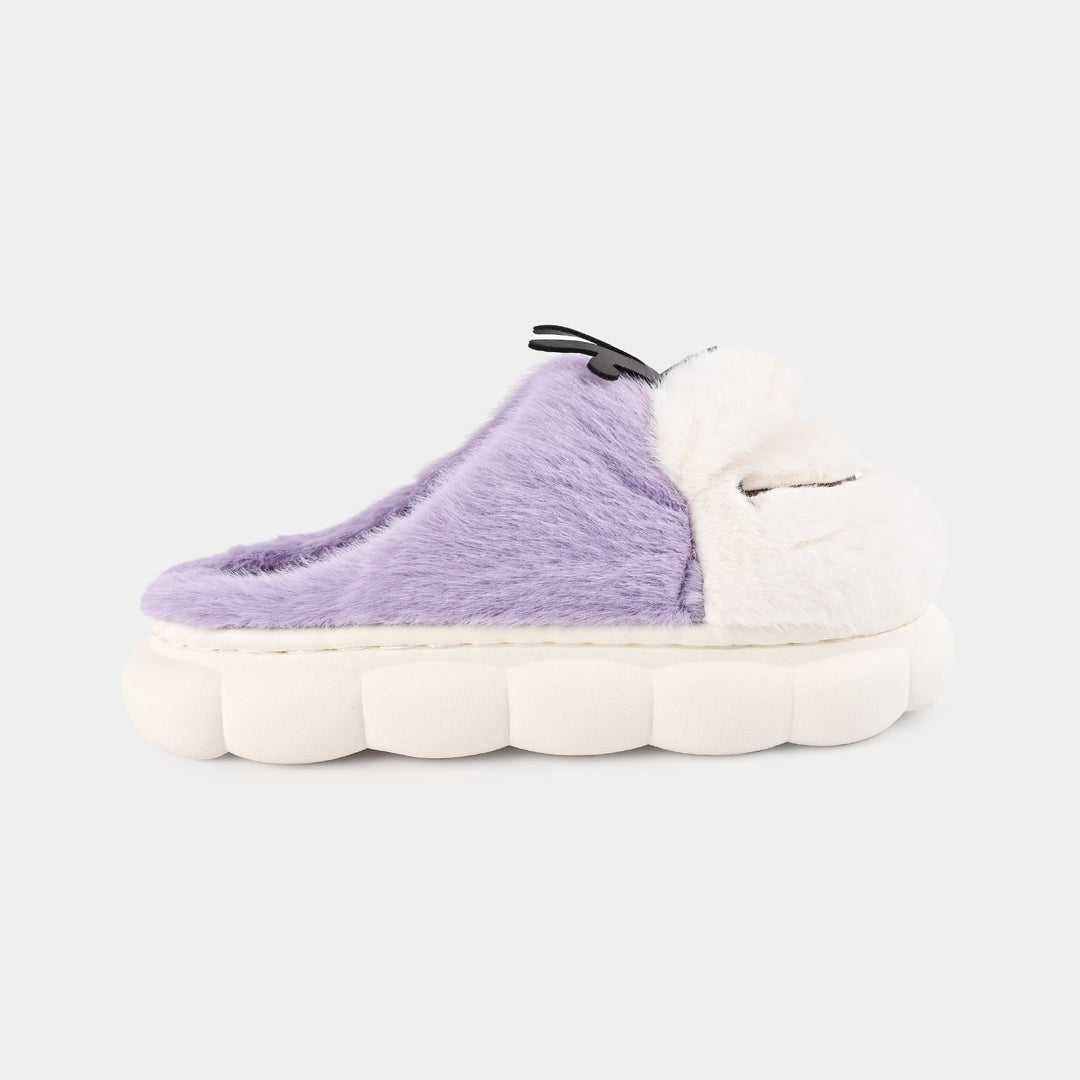 Girls Slipper Fur F4277-Purple