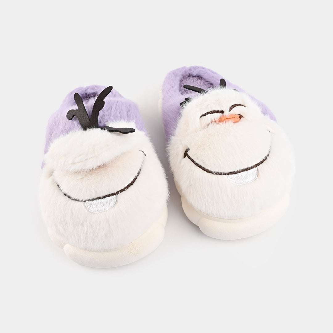 Girls Slipper Fur F4277-Purple