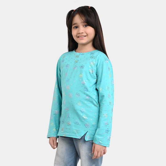 Girls T-Shirt Jersey F/S Multi Flowers