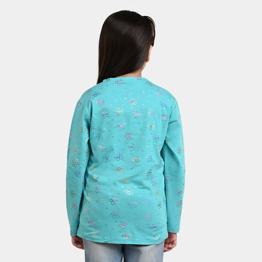 Girls T-Shirt Jersey F/S Multi Flowers