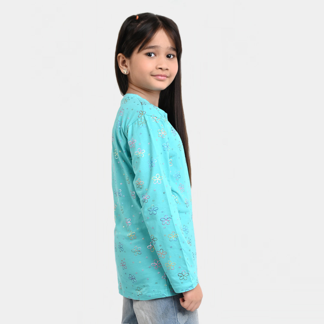 Girls T-Shirt Jersey F/S Multi Flowers