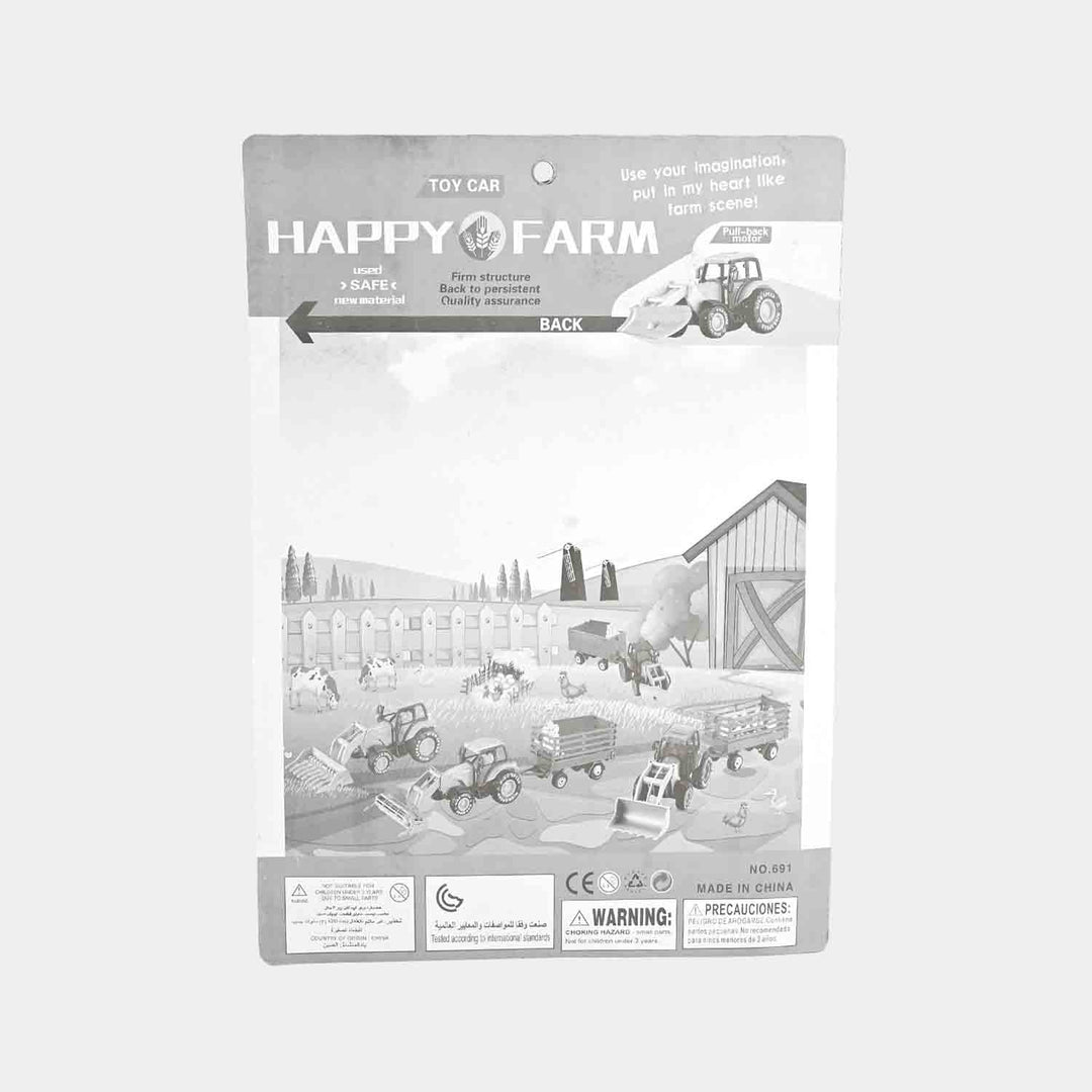 Happy Farm Toy Car Playset With Farm Accessories