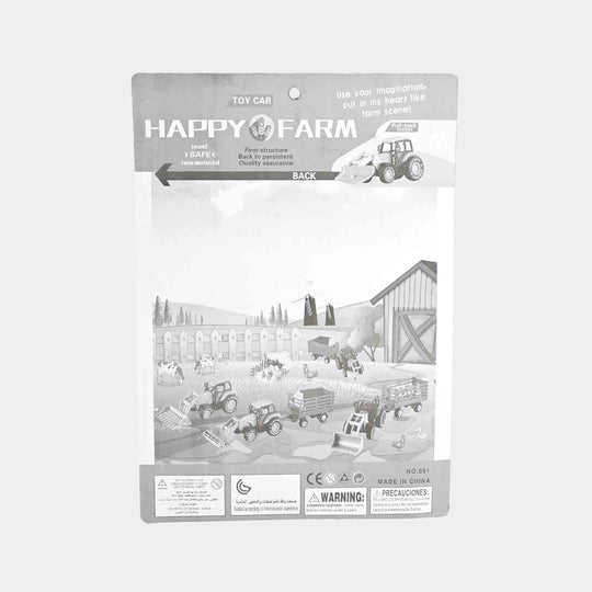 Happy Farm Toy Car Playset With Farm Accessories