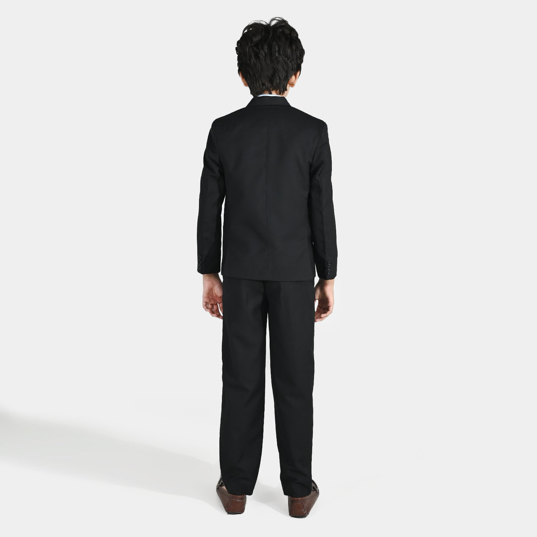 Boys Cotton Twill 3 Piece suit - Black