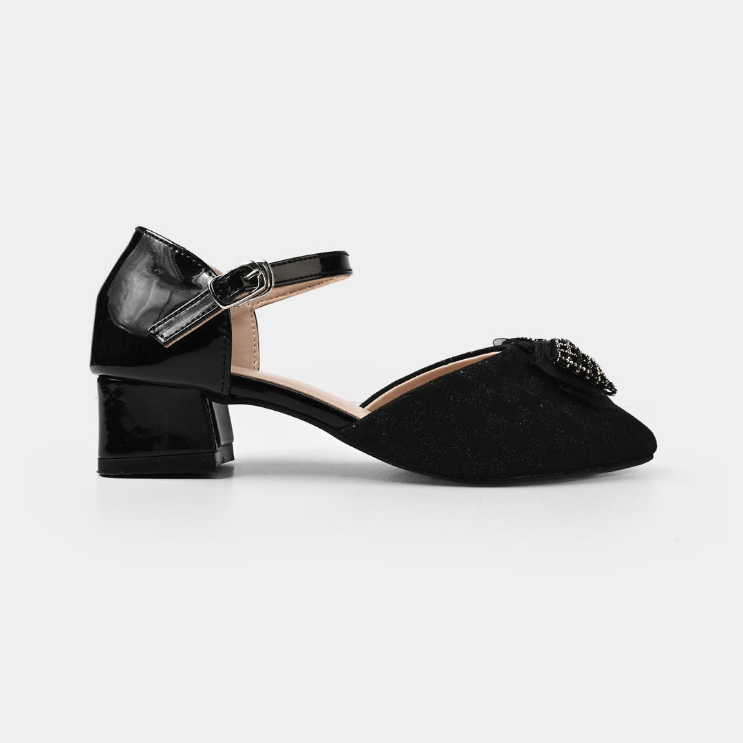 Girls Pumps Heels ZP-096-BLACK