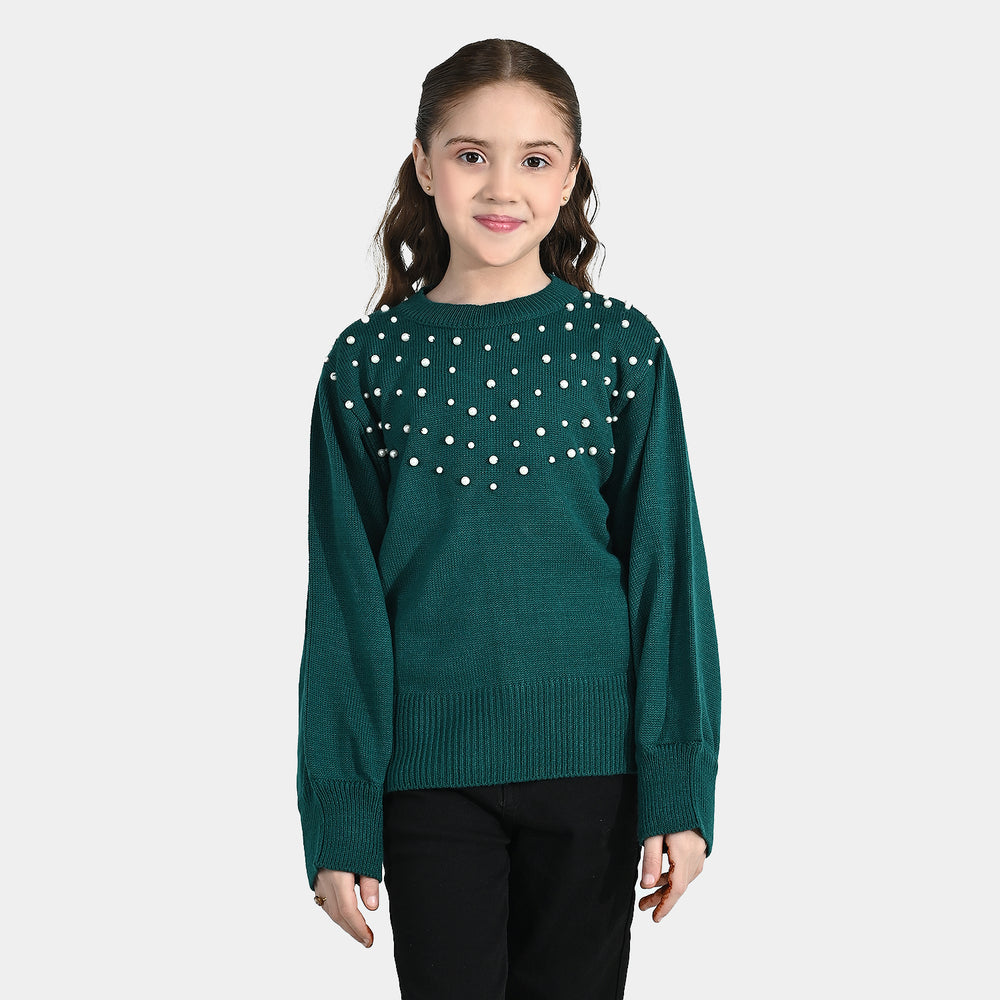 Girls F/S Sweater Keshi - Green