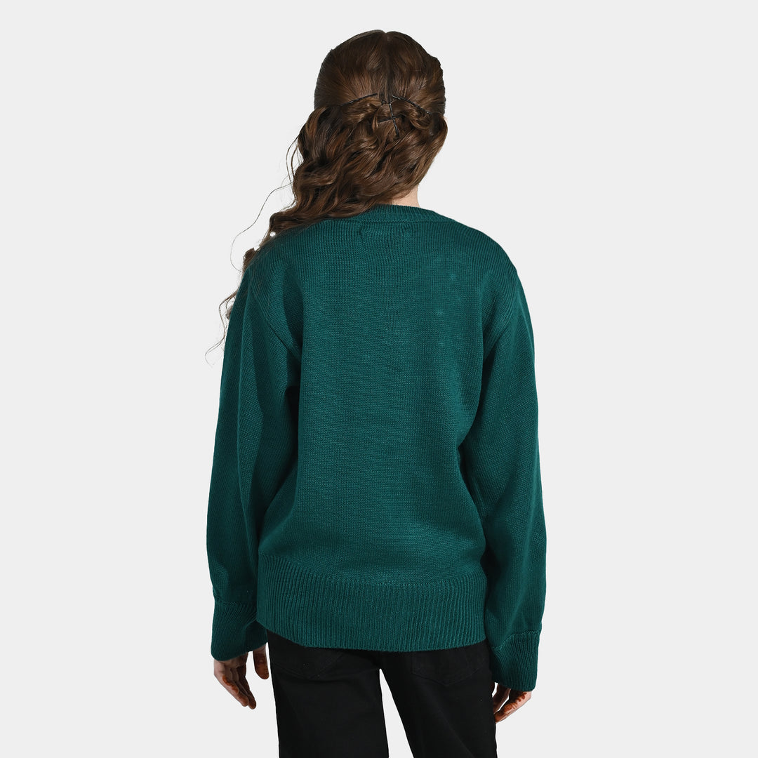 Girls F/S Sweater Keshi - Green