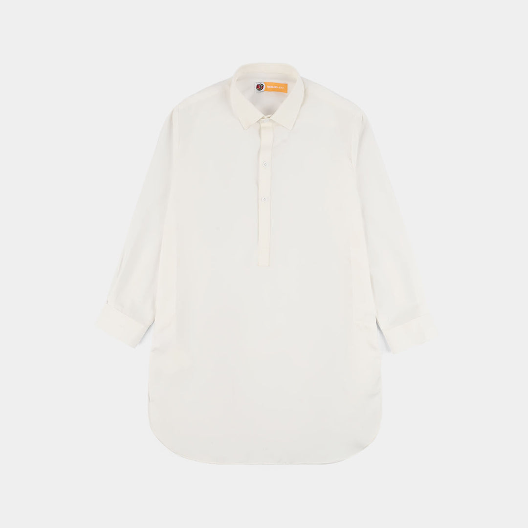 Boys Poly Viscose Kurta Pajama (Blended) - White