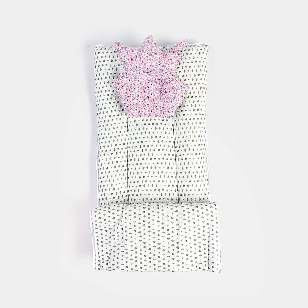 Baby Carry Nest with Head Pillow 1339 White Pink