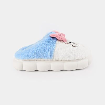 Girls Slipper Fur F4294-Blue