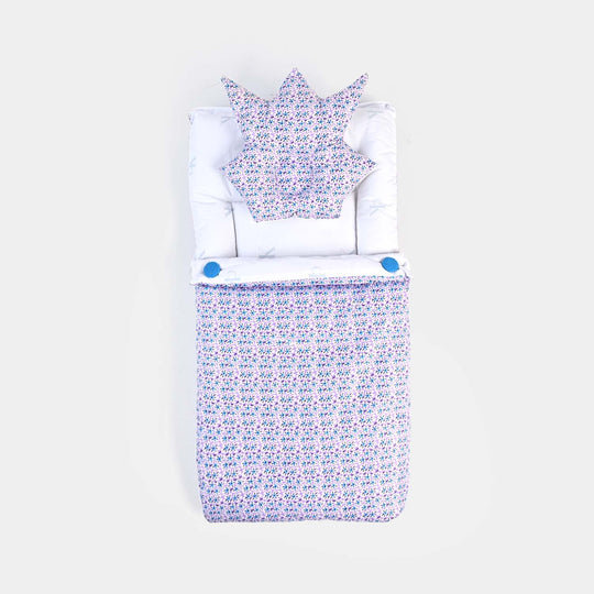 Baby Carry Nest with Head Pillow 1339 White Purple