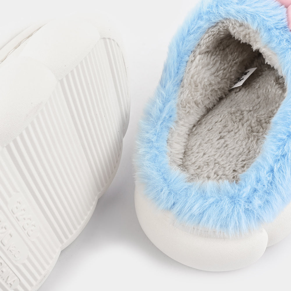 Girls Slipper Fur F4294-Blue