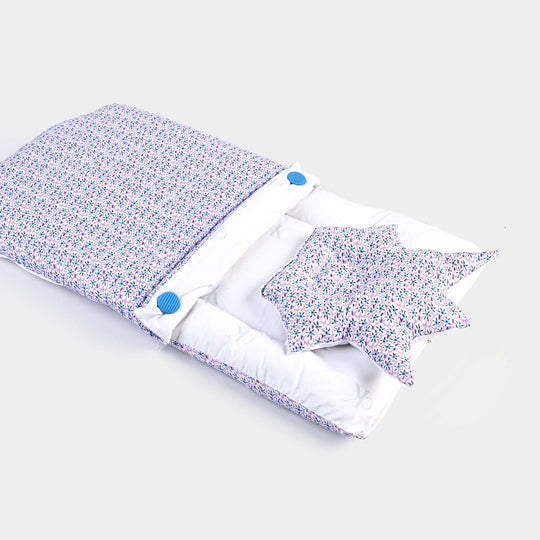 Baby Carry Nest with Head Pillow 1339 White Purple