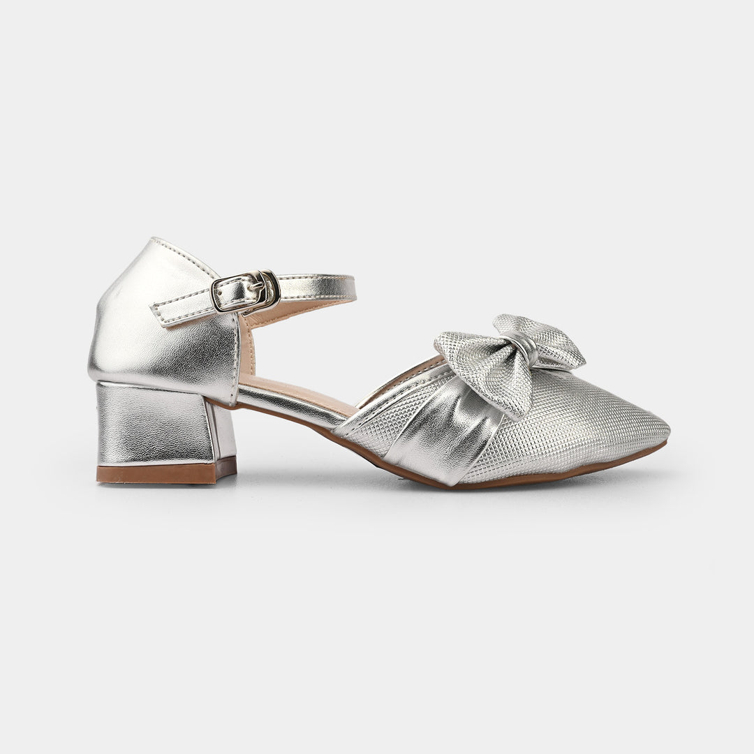 Girls Pumps Heels ZP-092 - Silver