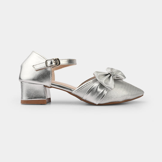 Girls Pumps Heels ZP-092 - Silver