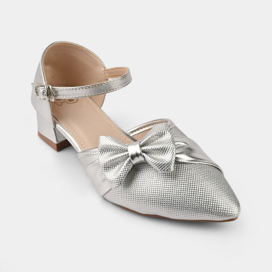 Girls Pumps Heels ZP-092 - Silver