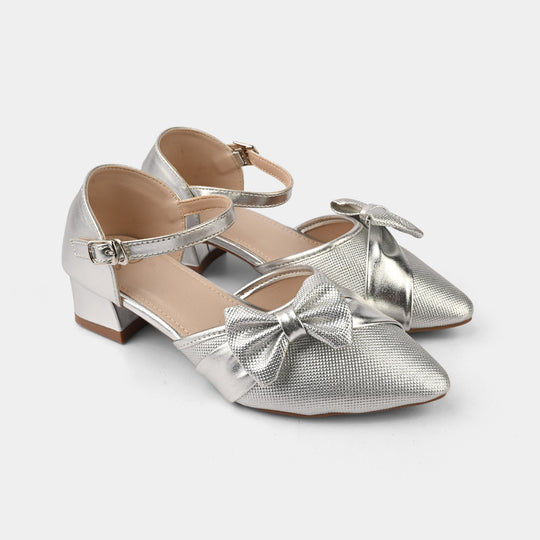 Girls Pumps Heels ZP-092 - Silver