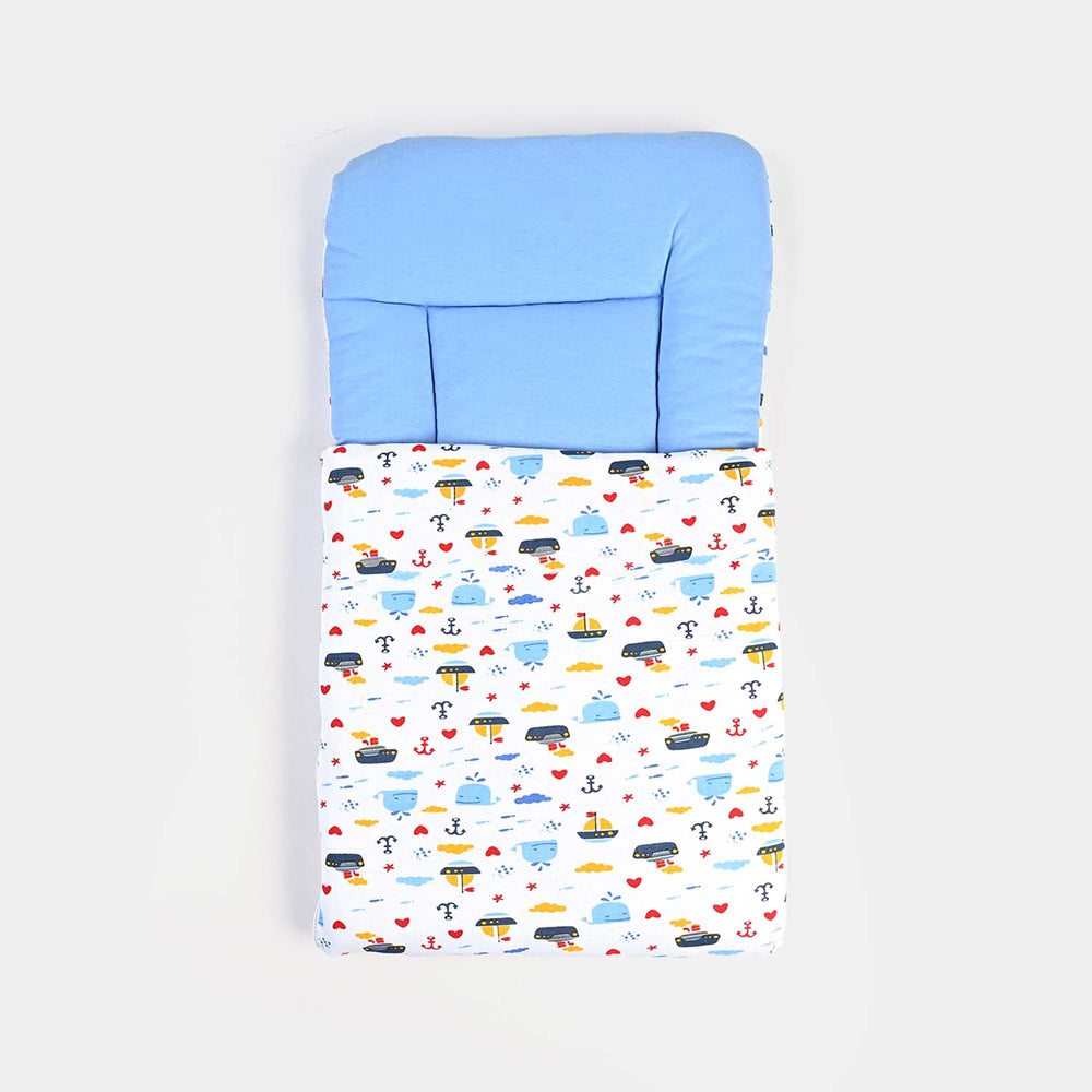 Baby Carry Nest Printed -White Blue Fish