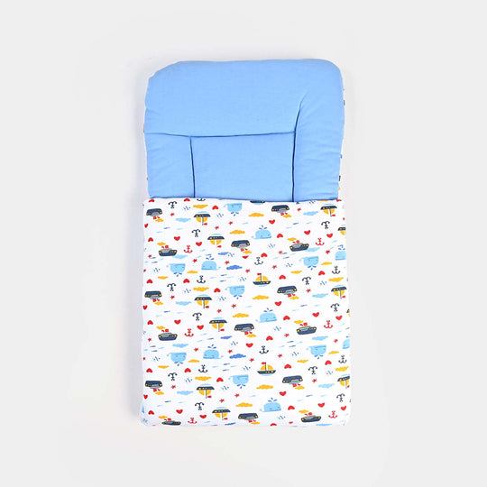 Baby Carry Nest Printed -White Blue Fish