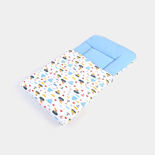 Baby Carry Nest Printed -White Blue Fish