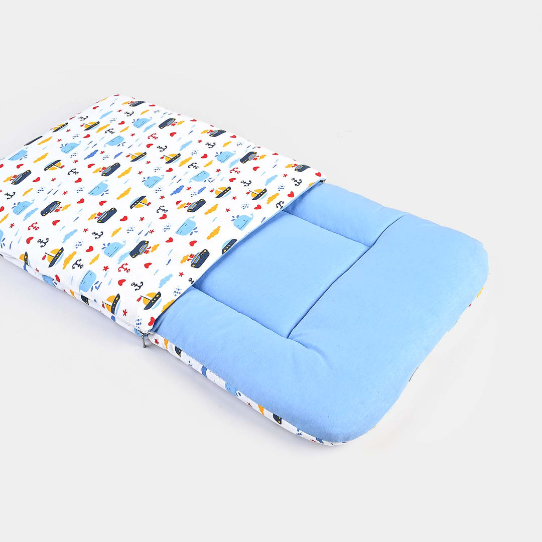 Baby Carry Nest Printed -White Blue Fish