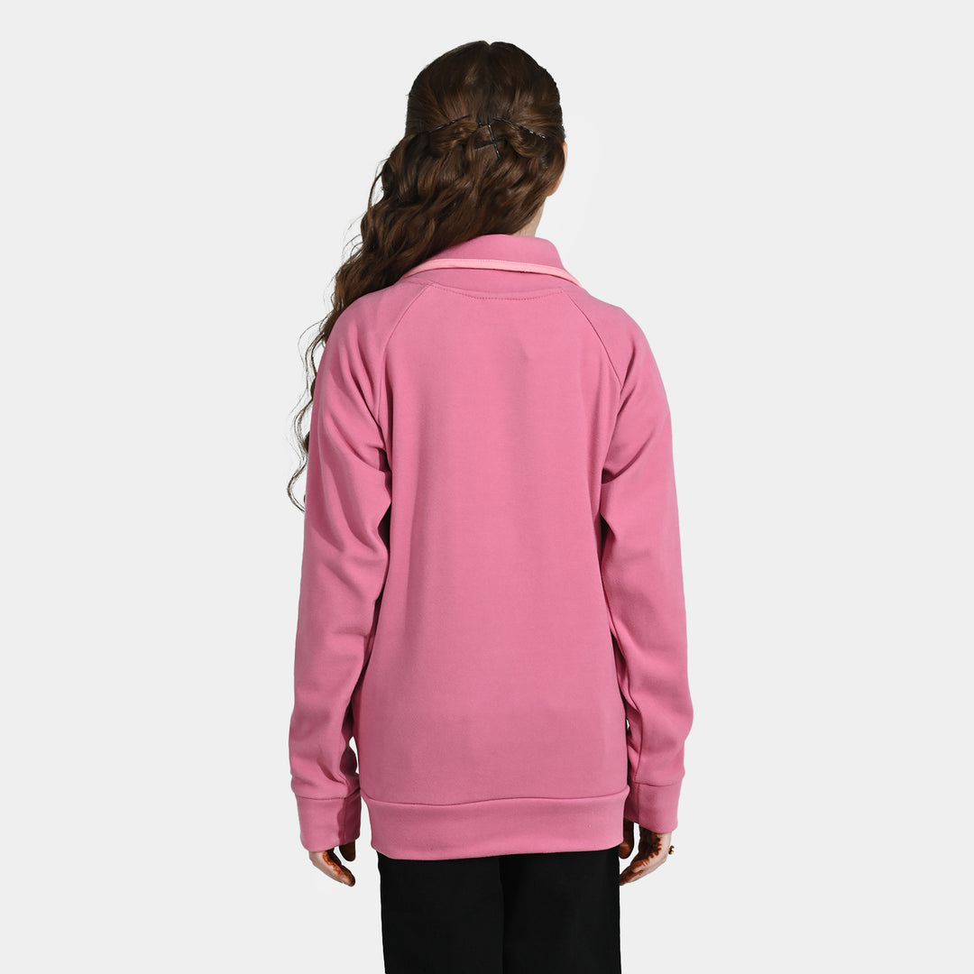 Girls Velour Jacket Love - Pink