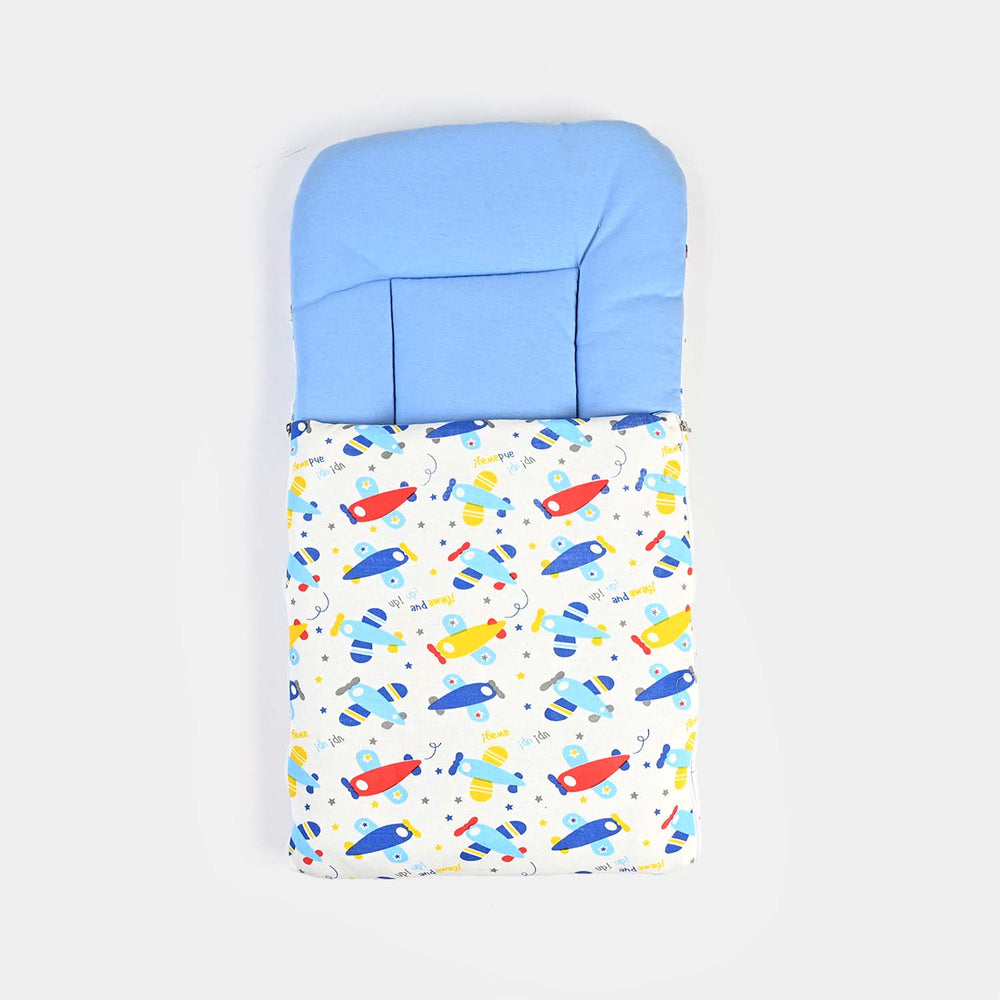 Baby Carry Nest Printed -White Blue Plane