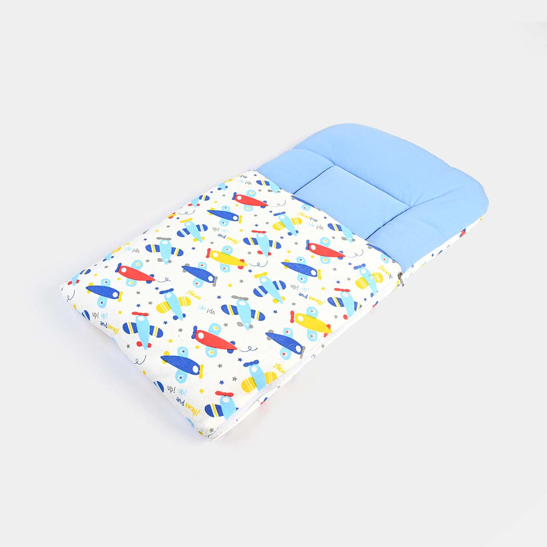 Baby Carry Nest Printed -White Blue Plane