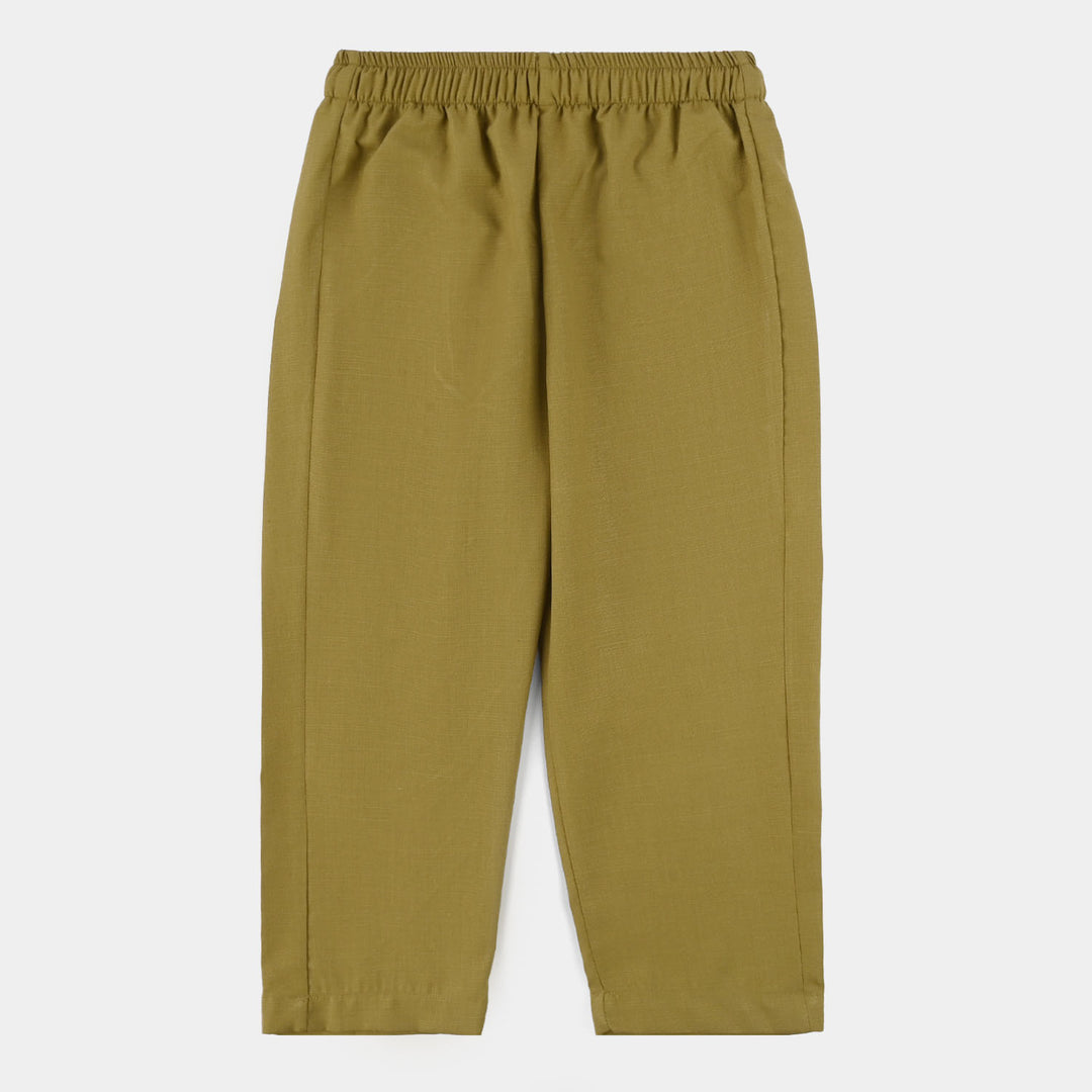 Boys Poly Viscose Kurta Pajama (Twill Tape) - Green