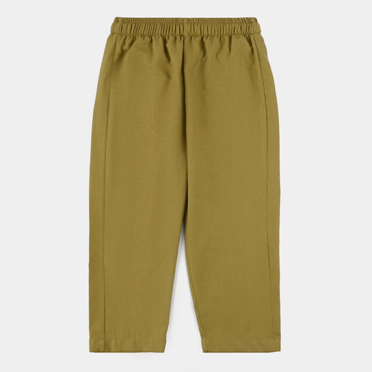 Boys Poly Viscose Kurta Pajama (Twill Tape) - Green