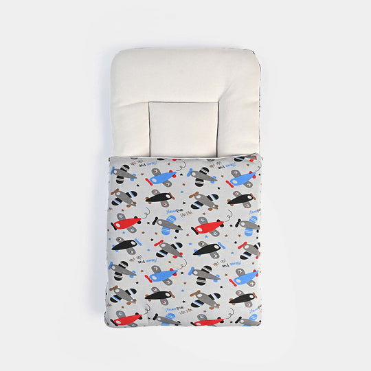 Baby Carry Nest Printed-Grey Plane