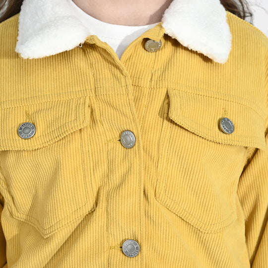 Girls Corduroy Jacket Outstanding-Yellow