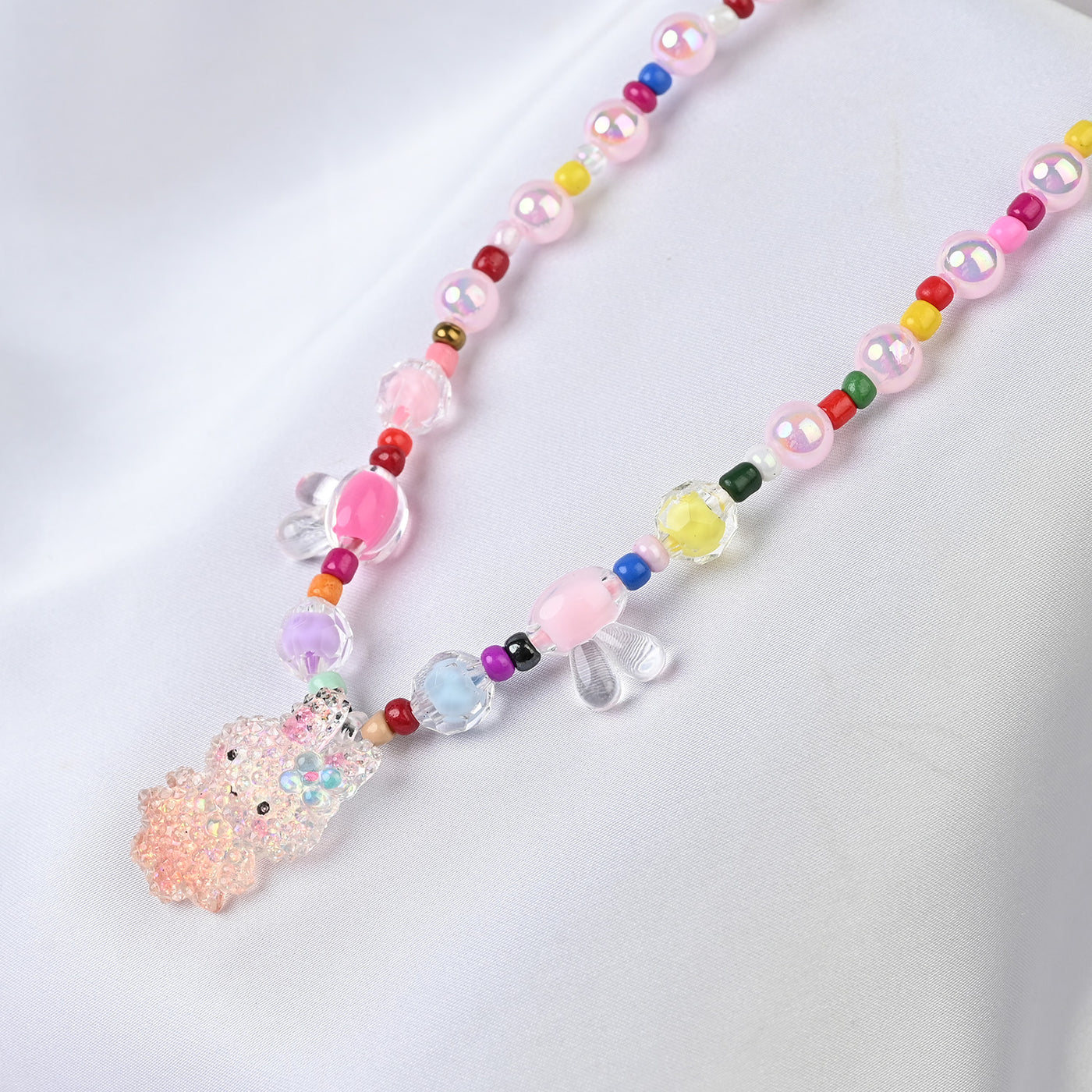 GIRLS CHARM BEADED NECKLACE & BRACELET