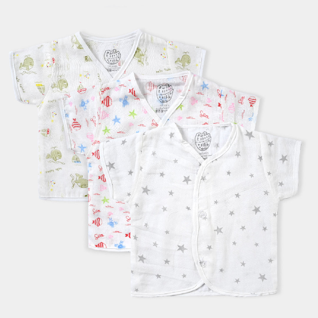 Pack Of 3 Infant Summer Shirt | 0-3Months