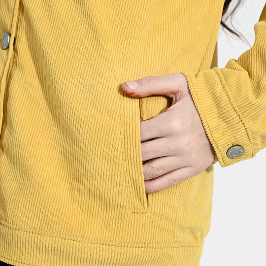 Girls Corduroy Jacket Outstanding-Yellow