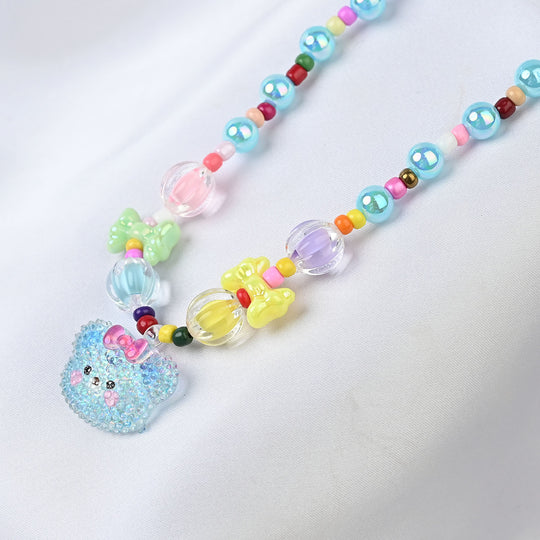 GIRLS CHARM BEADED NECKLACE & BRACELET