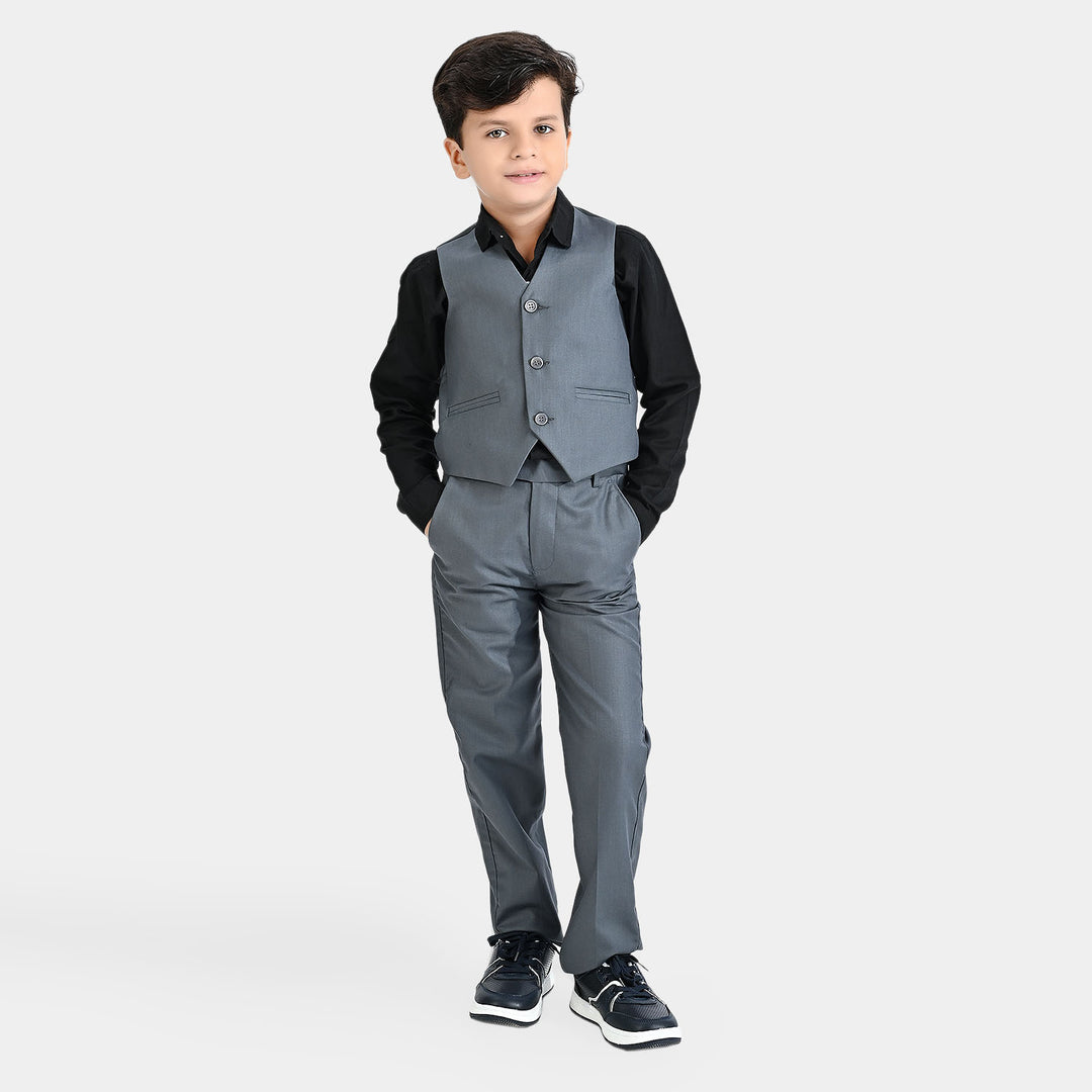 Boys Coat Pant 3PC Suit-GREY