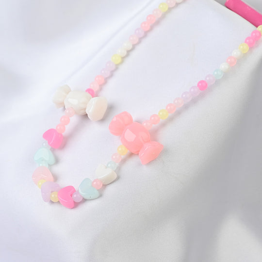 GIRLS CHARM BEADED NECKLACE & BRACELET