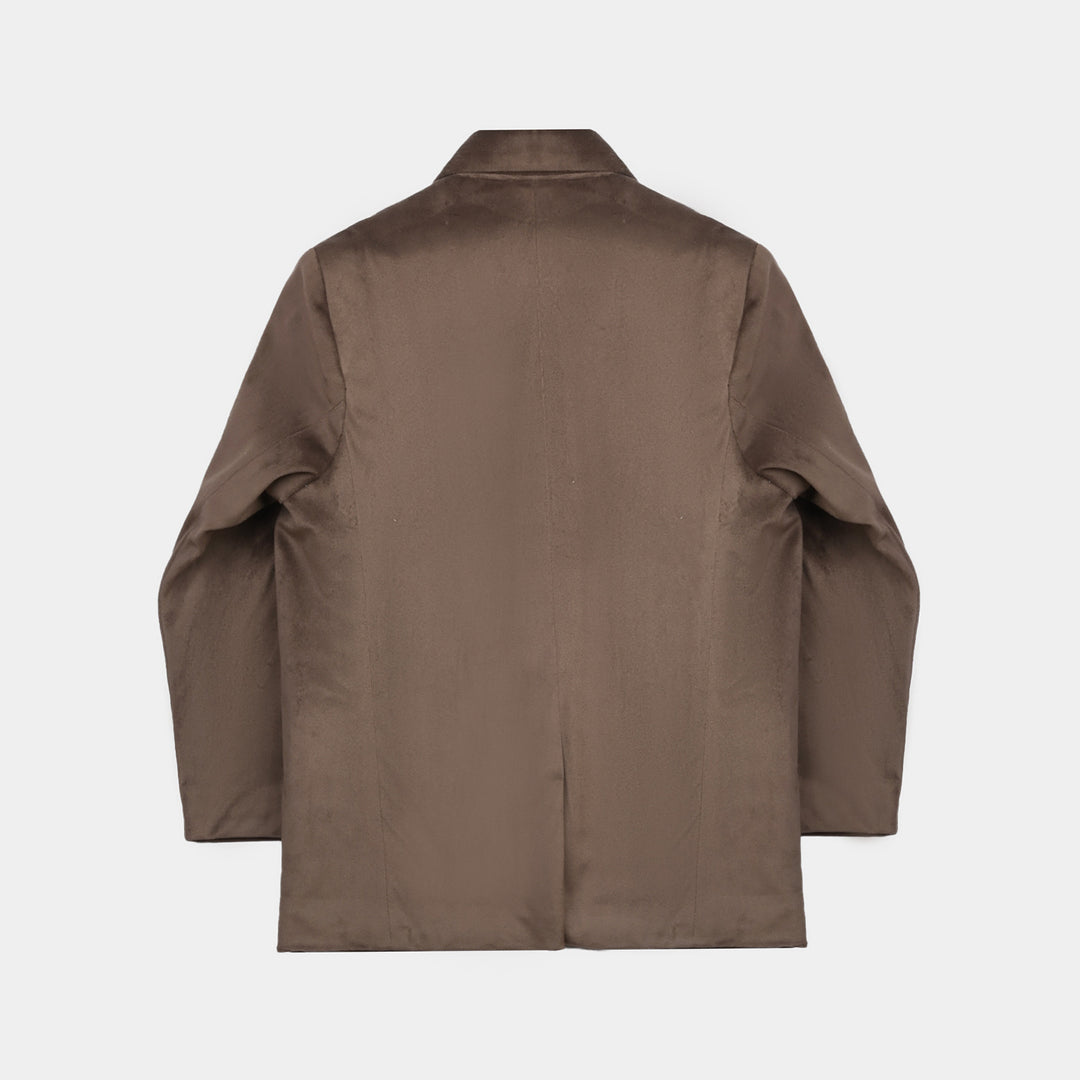 Boys Suede Blazer-Light BROWN