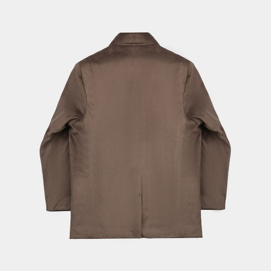 Boys Suede Blazer-Light BROWN