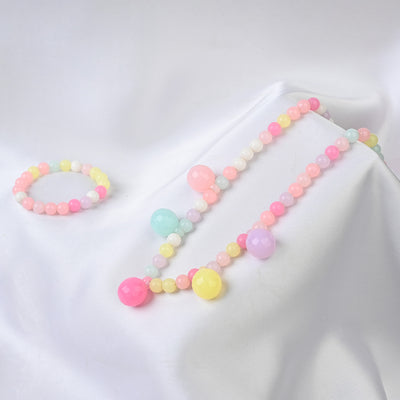 GIRLS CHARM BEADED NECKLACE & BRACELET